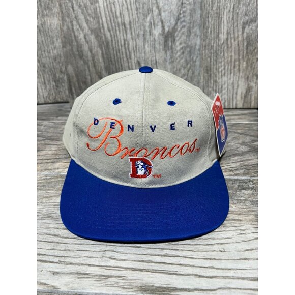 Drew Pee Other - Vintage 90's Denver Broncos Team NFL Drew Pearson Tan Strapback Hat NWT